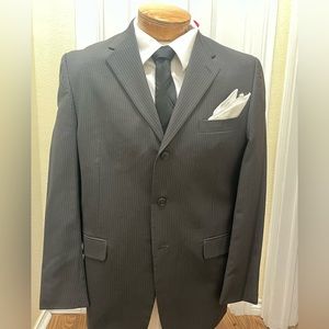 Perry Ellis Grey PinStripe 3 button suit